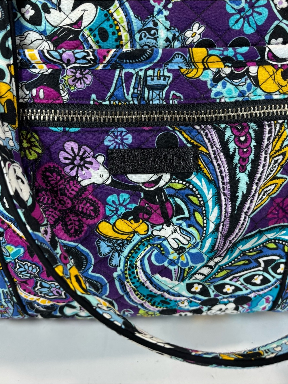 Vera Bradley Disney Parks Iconic Vera Tote Mickey's Paisley Celebration-Like New - Picture 2 of 13
